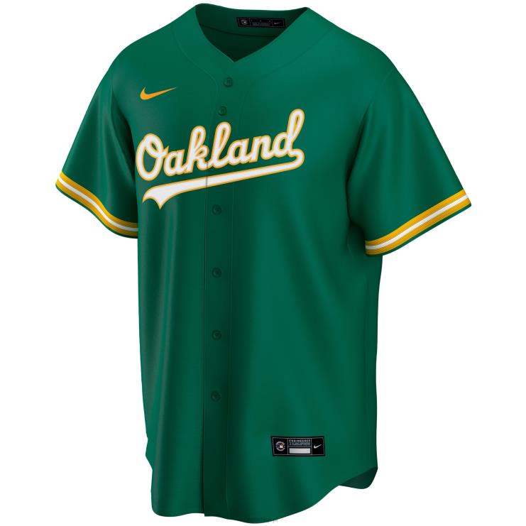 Oakland lekkoatletyka nike kelly zielona replika alternatywnej koszulki drużyny młodzież 0J02V1155 MLB Jerseys