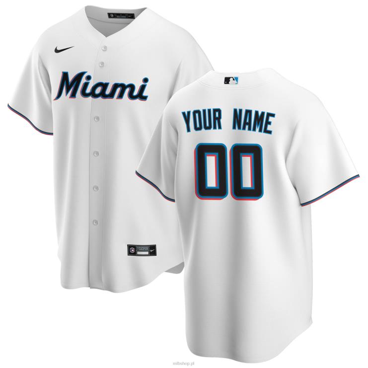 Biała replika domowej koszulki Nike Marlins Miami Marlins młodzież 0J02V887 MLB Jerseys