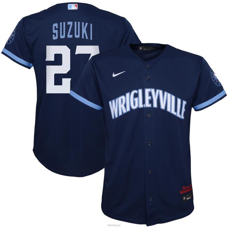replika koszulki gracza chicago cubs seiya suzuki nike navy city connect script przedszkole 0J02V1252 MLB Jerseys