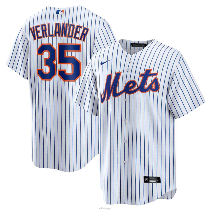 Biała replika domowej koszulki gracza New York Mets Justin Verlander Nike młodzież 0J02V1172 MLB Jerseys