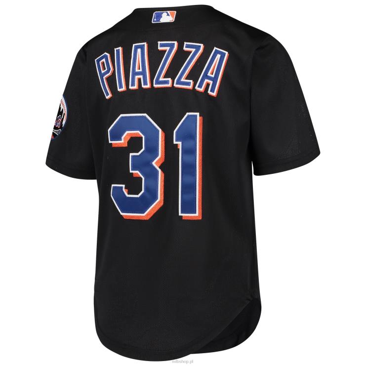 New York Mets mike piazza mitchell & ness czarna koszulka treningowa z kolekcji cooperstown młodzież 0J02V1076 MLB Jerseys