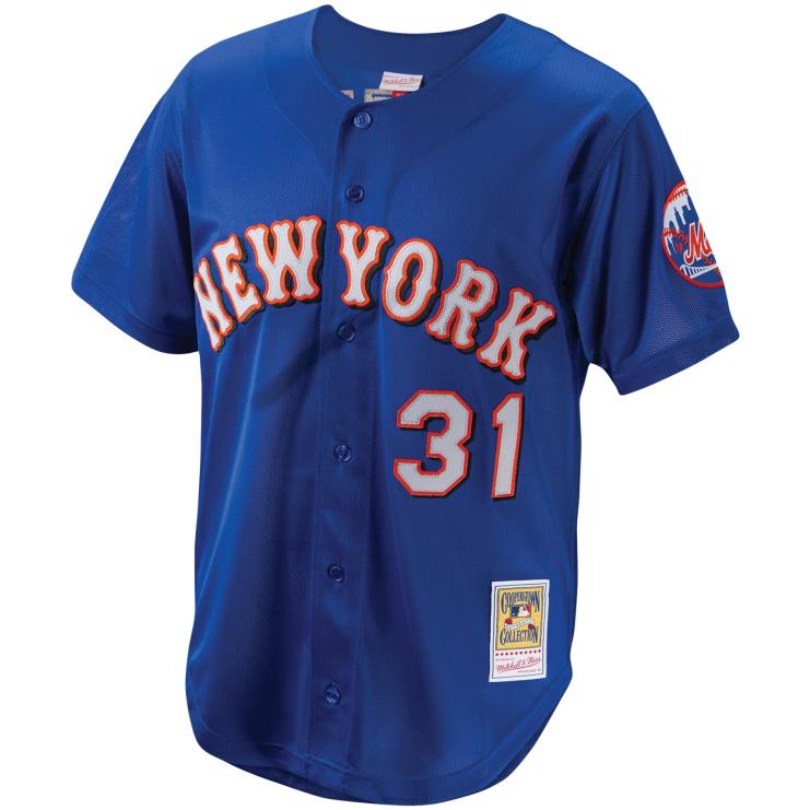 New York Mets mike piazza mitchell & ness koszulka treningowa z kolekcji royal cooperstown młodzież 0J02V1084 MLB Jerseys