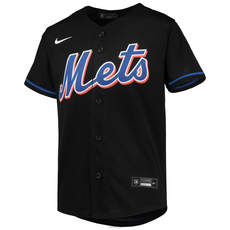 czarna replika koszulki New York Mets Francisco Lindor Nike młodzież 0J02V224 MLB Jerseys