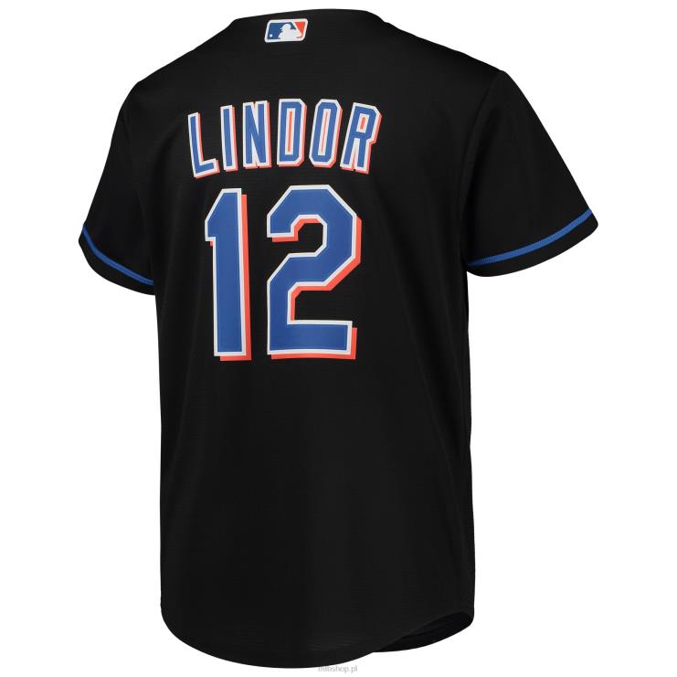 czarna replika koszulki New York Mets Francisco Lindor Nike młodzież 0J02V224 MLB Jerseys