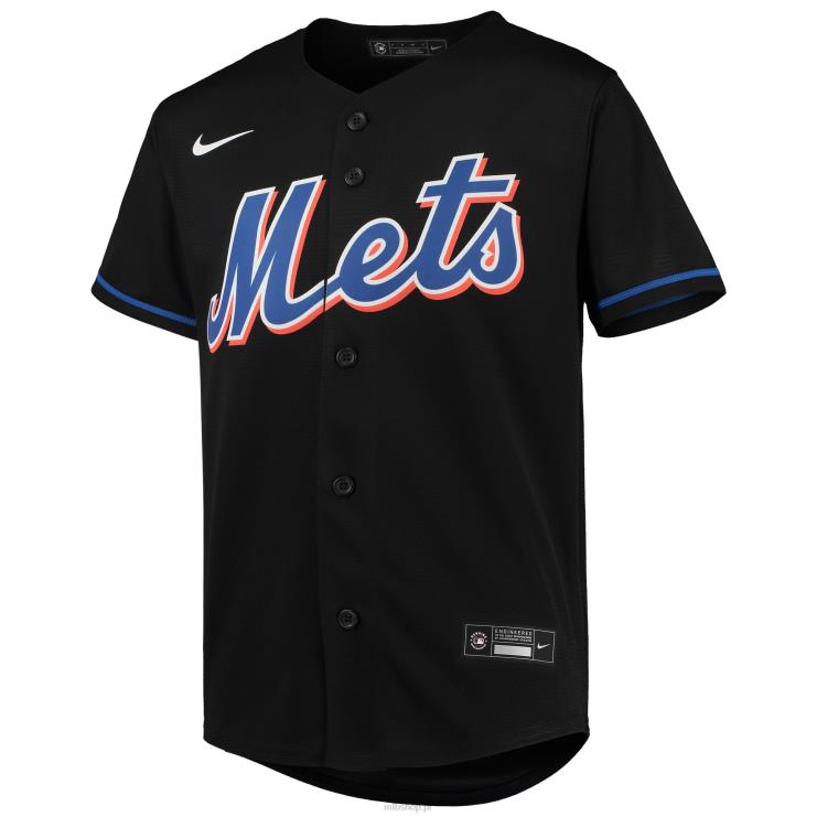 czarna replika koszulki New York Mets Pete Alonso Nike młodzież 0J02V218 MLB Jerseys