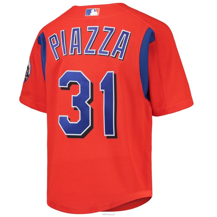 new york mets mike piazza mitchell & ness pomarańczowa koszulka z kolekcji cooperstown młodzież 0J02V1075 MLB Jerseys