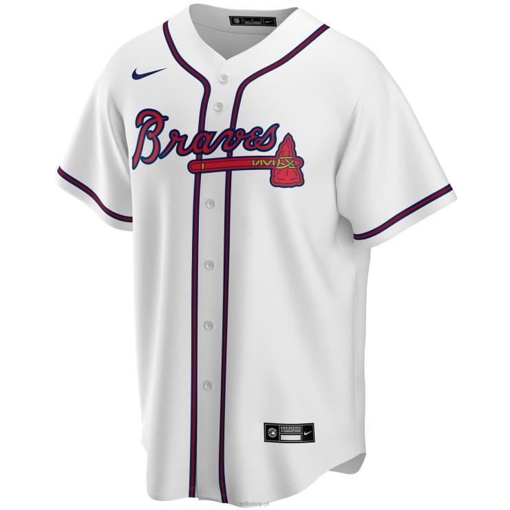 atlanta odważny ronald acuna jr. biała replika domowej koszulki gracza nike młodzież 0J02V162 MLB Jerseys