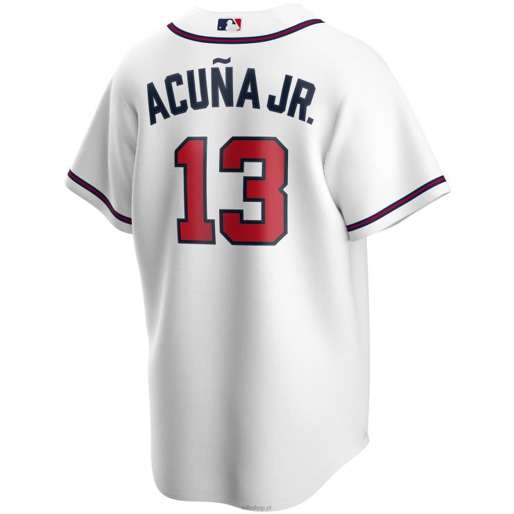 atlanta odważny ronald acuna jr. biała replika domowej koszulki gracza nike młodzież 0J02V162 MLB Jerseys