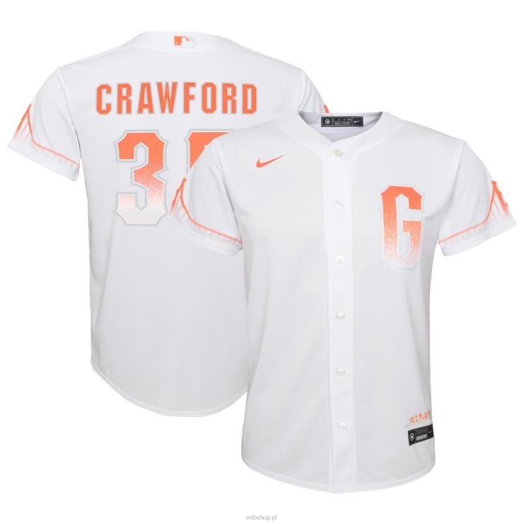 Replika koszulki gracza San Francisco Giants Brandon Crawford Nike White City Connect młodzież 0J02V1274 MLB Jerseys