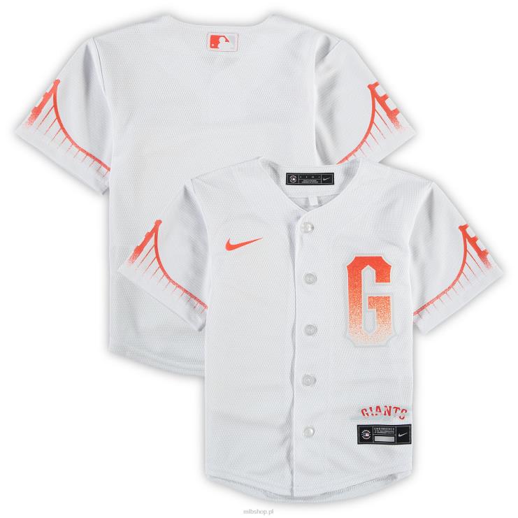 replika koszulki drużyny san francisco gigantów nike white city connect przedszkole 0J02V1575 MLB Jerseys