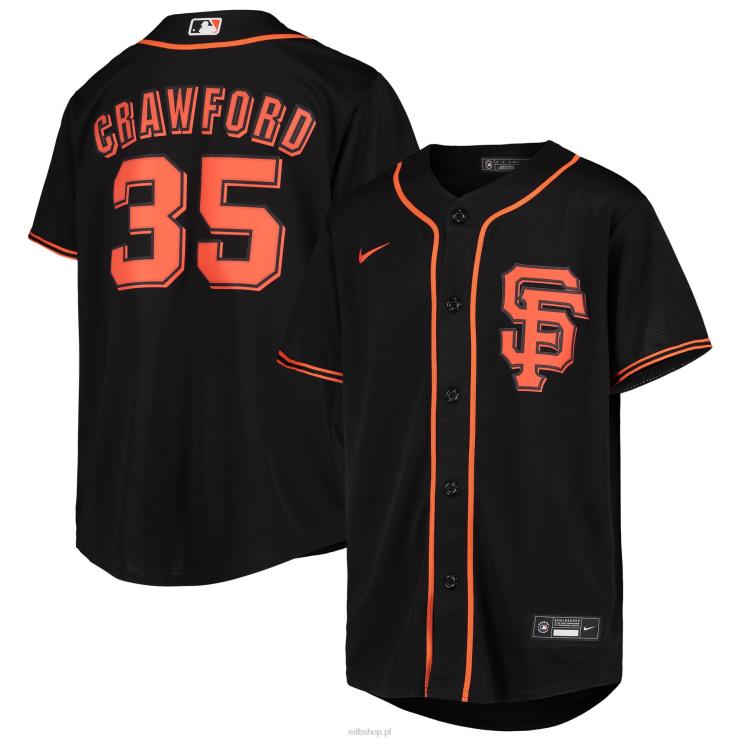 san francisco gigantów brandon crawford nike czarna replika alternatywnej koszulki gracza młodzież 0J02V310 MLB Jerseys