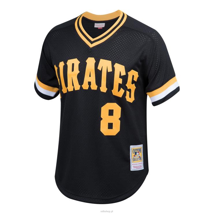pittsburgh pirates willie stargell mitchell & ness czarna kolekcja cooperstown siatkowa koszulka treningowa mrugnięcia młodzież 0J02V1001 MLB Jerseys