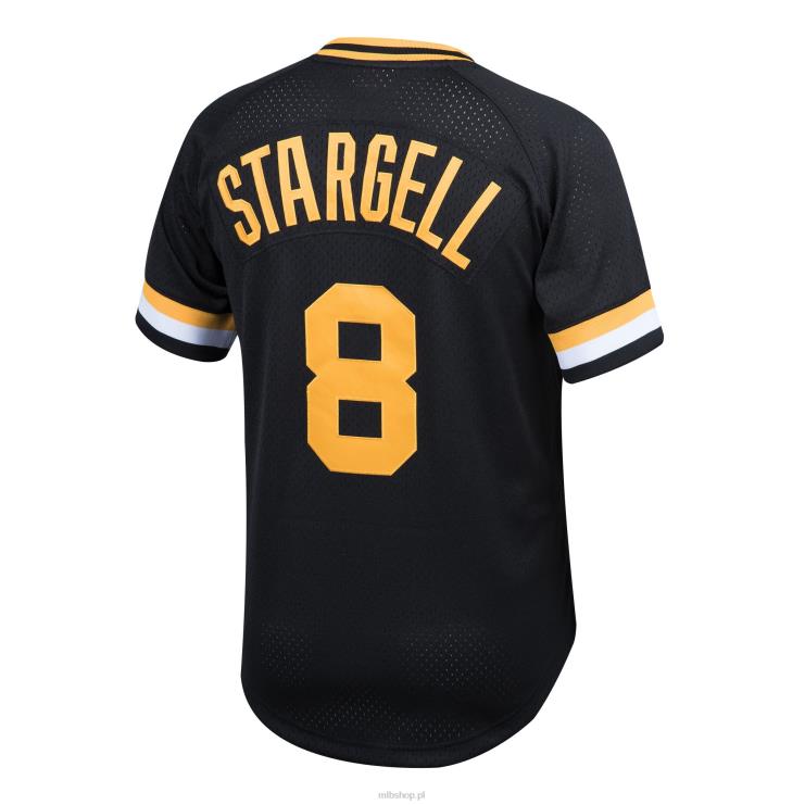 pittsburgh pirates willie stargell mitchell & ness czarna kolekcja cooperstown siatkowa koszulka treningowa mrugnięcia młodzież 0J02V1001 MLB Jerseys