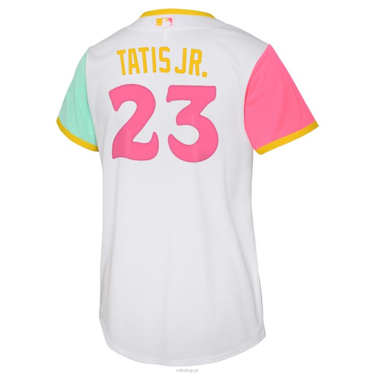 San Diego Padres Fernando Tatis Jr. biała replika koszulki gracza nike city connect 2022 młodzież 0J02V327 MLB Jerseys