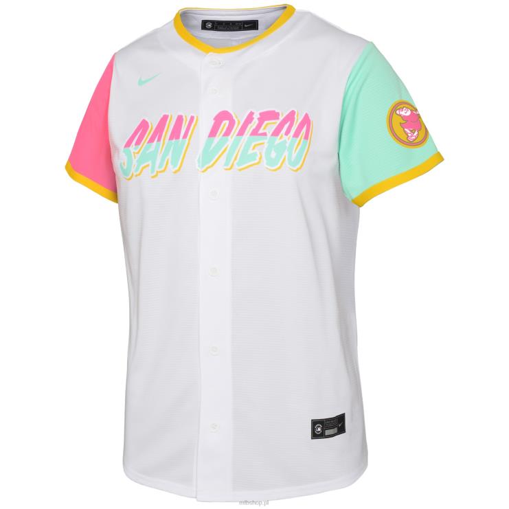 San Diego Padres Fernando Tatis Jr. biała replika koszulki gracza nike city connect 2022 przedszkole 0J02V732 MLB Jerseys