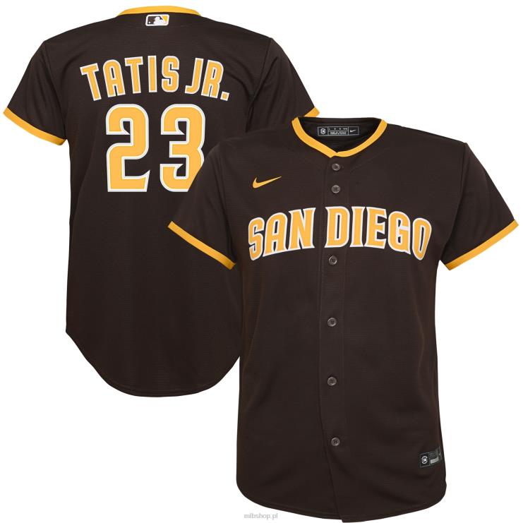 San Diego Padres Fernando Tatis Jr. brązowa replika koszulki gracza Nike Road młodzież 0J02V10 MLB Jerseys