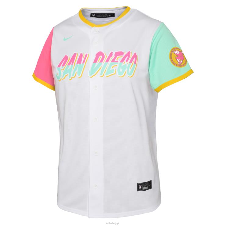 biała replika koszulki drużyny san diego padres nike 2022 city connect młodzież 0J02V1492 MLB Jerseys
