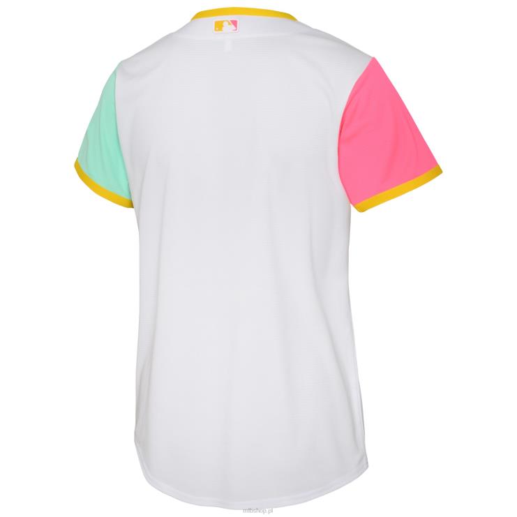 biała replika koszulki drużyny san diego padres nike 2022 city connect młodzież 0J02V1492 MLB Jerseys