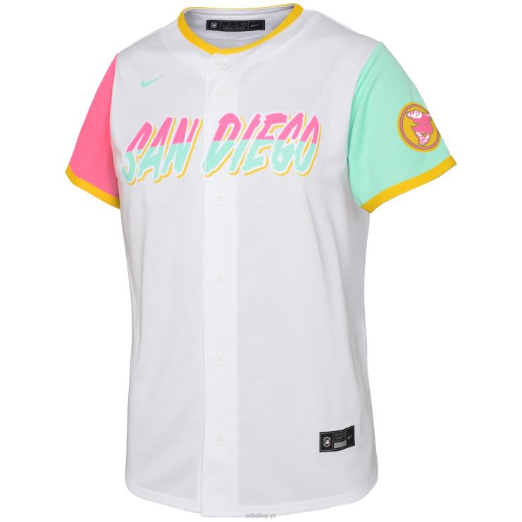 biała replika koszulki drużyny san diego padres nike 2022 city connect maluch 0J02V1027 MLB Jerseys