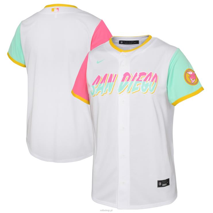 biała replika koszulki drużyny san diego padres nike 2022 city connect przedszkole 0J02V1576 MLB Jerseys