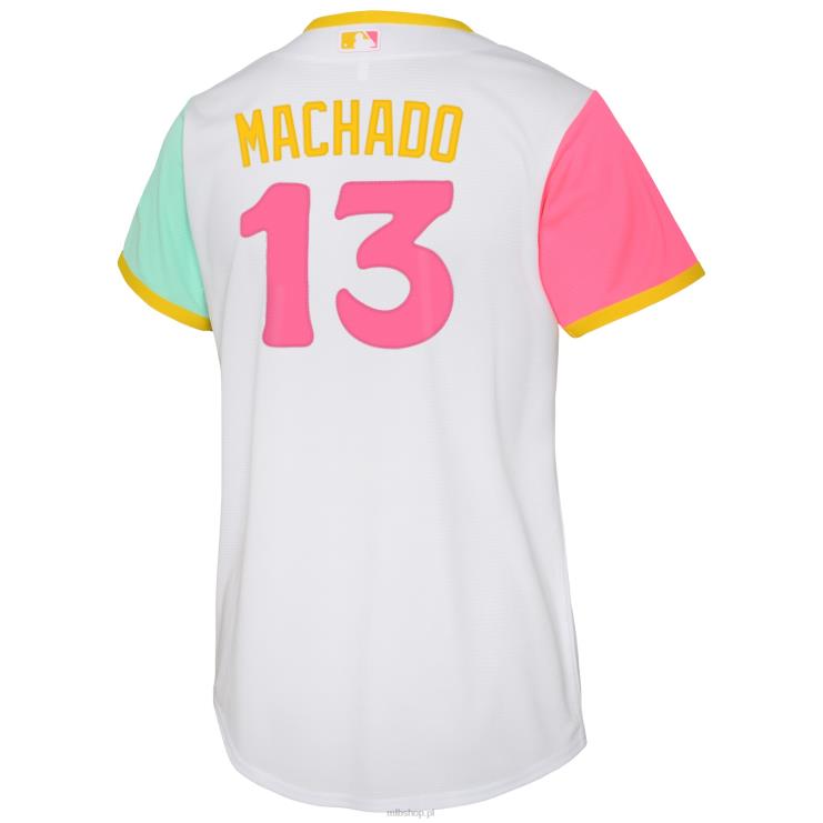 biała replika koszulki gracza San Diego Padres Manny\'ego Machado Nike 2022 City Connect młodzież 0J02V199 MLB Jerseys