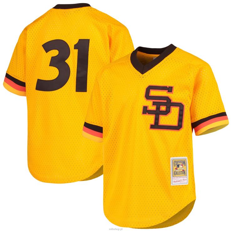 san diego padres dave winfield mitchell & ness złota koszulka do ćwiczeń z kolekcji cooperstown młodzież 0J02V1073 MLB Jerseys