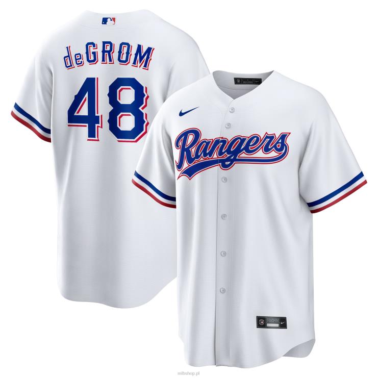 texas rangers jacob degrom nike biała replika domowej koszulki gracza młodzież 0J02V648 MLB Jerseys