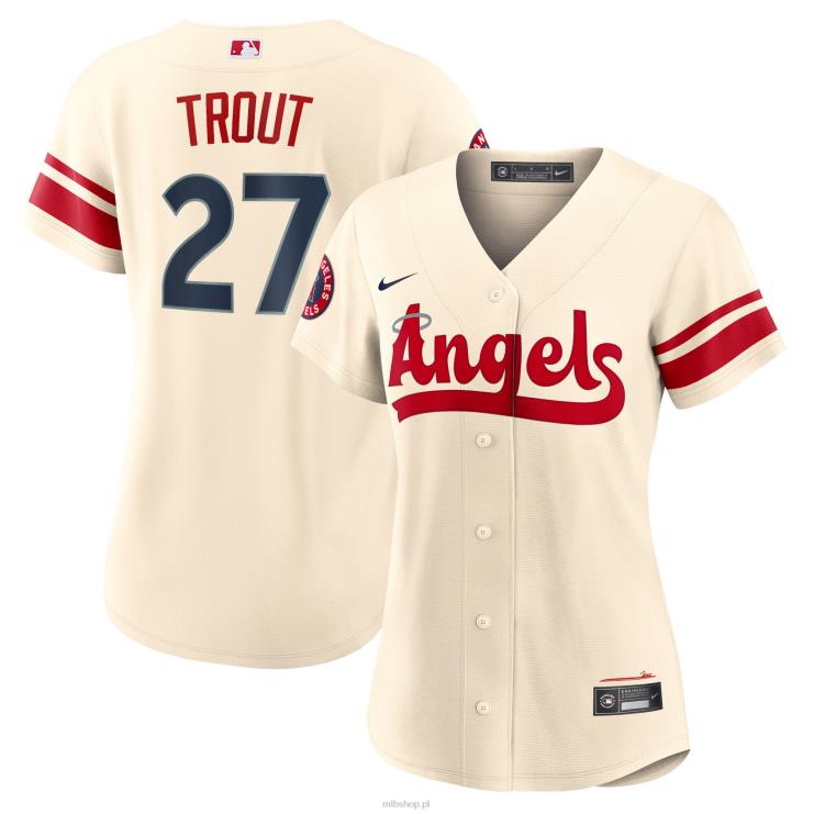 Los Angeles Angels Mike Trout Nike Kremowa replika koszulki gracza 2022 City Connect kobiety 0J02V511 MLB Jerseys