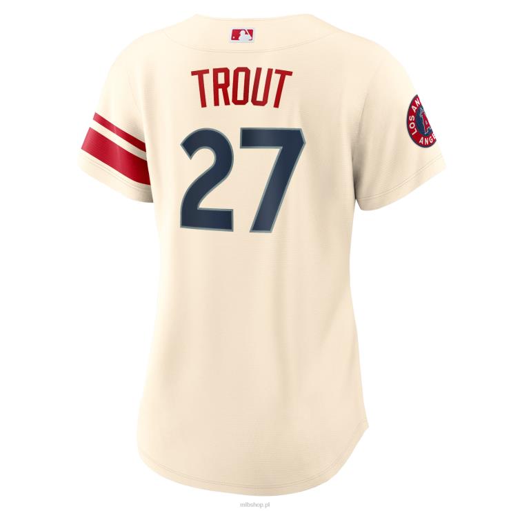 Los Angeles Angels Mike Trout Nike Kremowa replika koszulki gracza 2022 City Connect kobiety 0J02V511 MLB Jerseys