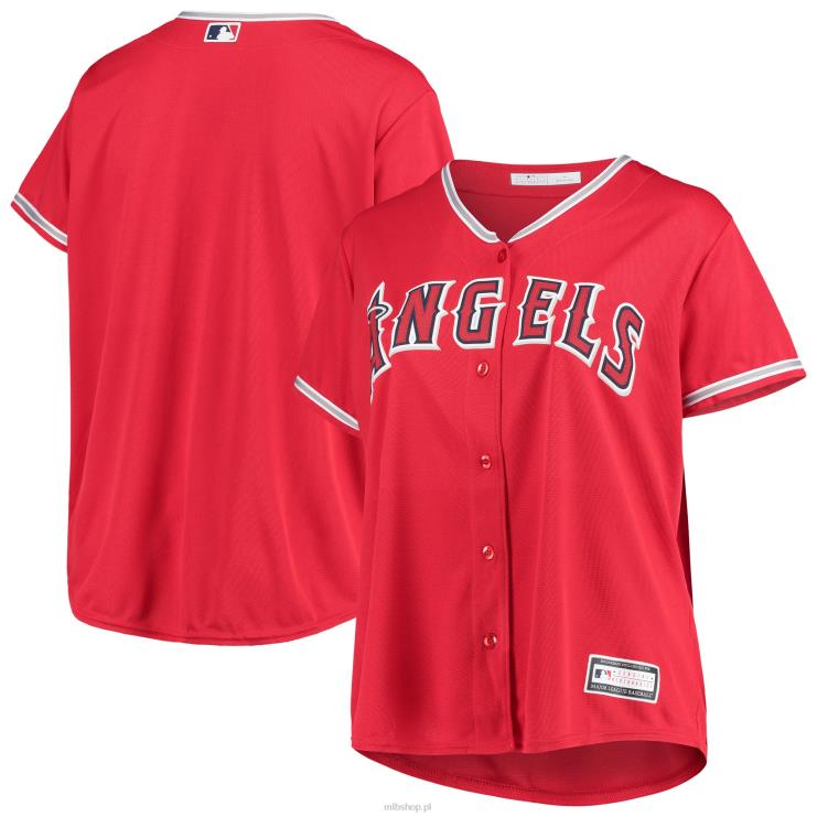 Los Angeles Angels czerwona replika alternatywnej koszulki drużyny w dużych rozmiarach kobiety 0J02V1061 MLB Jerseys
