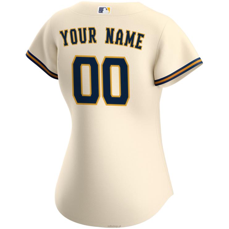 Milwaukee brewers nike kremowa replika domowej koszulki na zamówienie kobiety 0J02V1005 MLB Jerseys