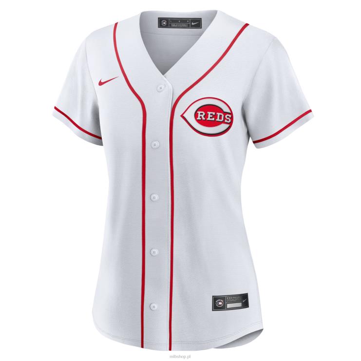 Biała replika domowej koszulki Nike Cincinnati Reds Nike kobiety 0J02V1103 MLB Jerseys