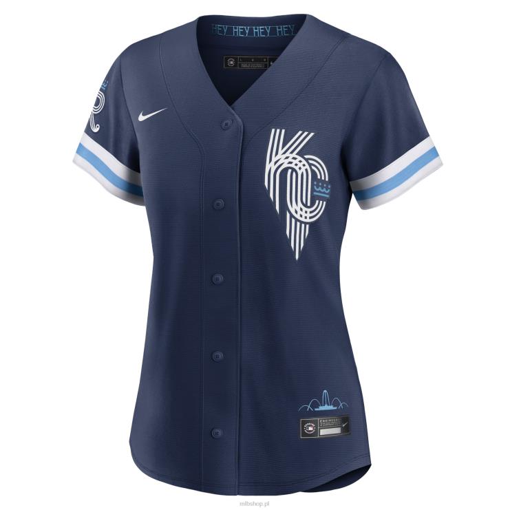 Replika koszulki Kansas City Royals Nike Navy 2022 City Connect kobiety 0J02V1424 MLB Jerseys