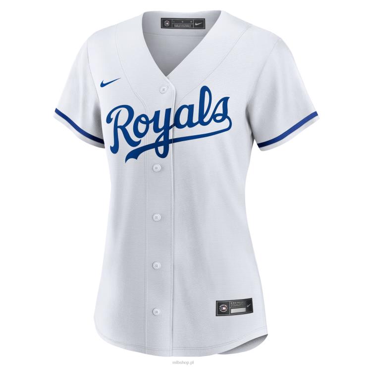 biała koszulka Kansas City Royals Nike z repliką logo drużyny domowej kobiety 0J02V927 MLB Jerseys