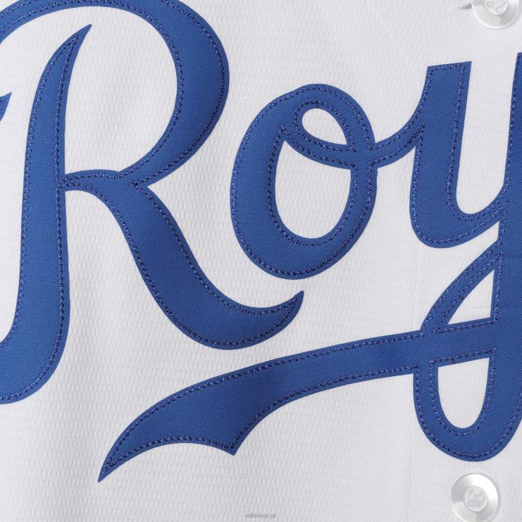 biała replika domowej koszulki drużyny Kansas City Royals w dużych rozmiarach kobiety 0J02V1266 MLB Jerseys