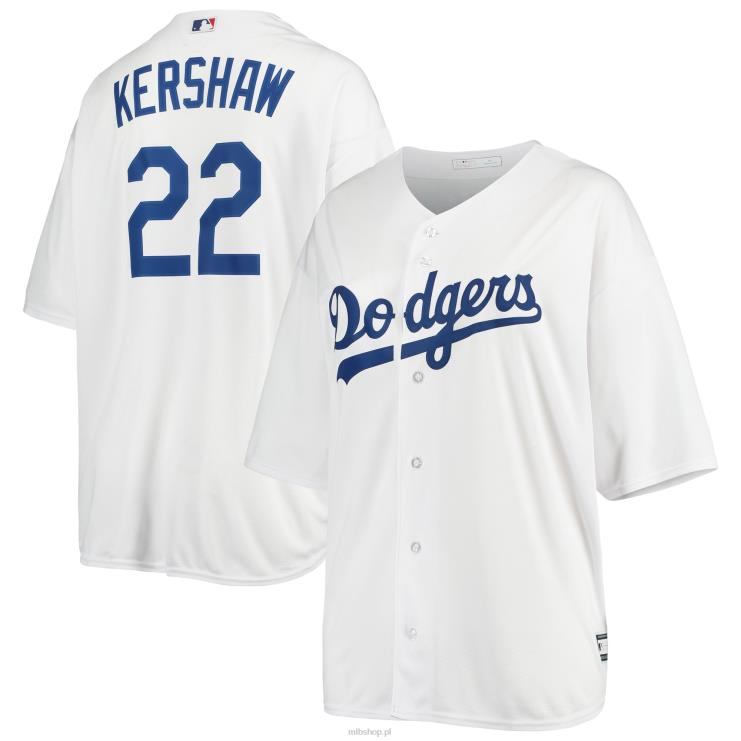 Biała replika koszulki Los Angeles Dodgers Clayton Kershaw plus size kobiety 0J02V1079 MLB Jerseys