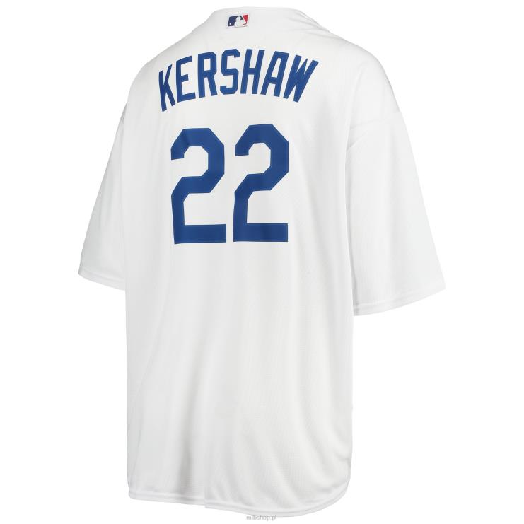Biała replika koszulki Los Angeles Dodgers Clayton Kershaw plus size kobiety 0J02V1079 MLB Jerseys