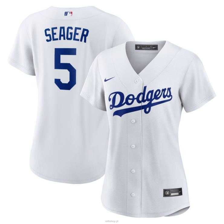 biała domowa replika koszulki gracza Los Angeles Dodgers Corey Seager Nike kobiety 0J02V916 MLB Jerseys