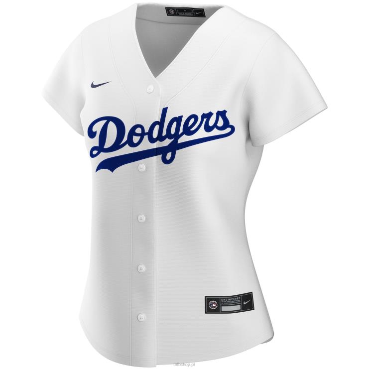 los angeles dodgers nike biała replika domowej koszulki na zamówienie kobiety 0J02V86 MLB Jerseys