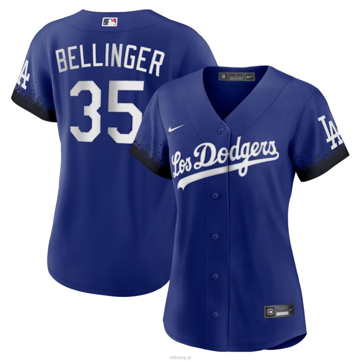 replika koszulki gracza Los Angeles Dodgers Cody Bellinger Nike Royal City Connect kobiety 0J02V1218 MLB Jerseys
