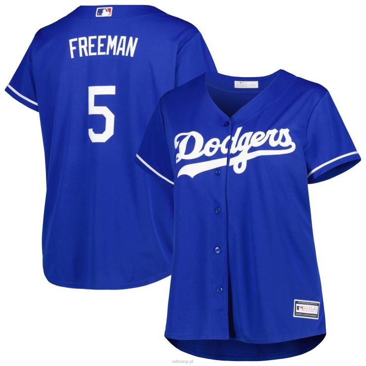 replika koszulki gracza los angeles dodgers freddie freeman royal plus size kobiety 0J02V911 MLB Jerseys