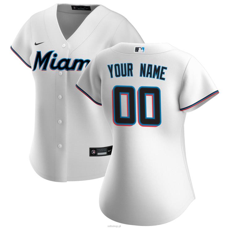 Biała replika domowej koszulki Nike Marlins Miami Marlins kobiety 0J02V1345 MLB Jerseys
