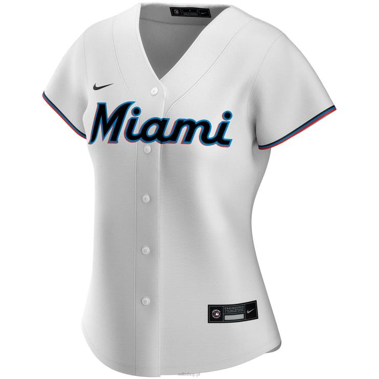 Biała replika domowej koszulki Nike Marlins Miami Marlins kobiety 0J02V1345 MLB Jerseys