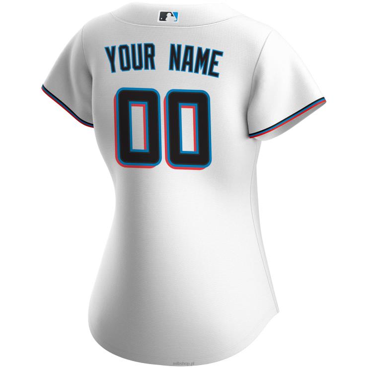 Biała replika domowej koszulki Nike Marlins Miami Marlins kobiety 0J02V1345 MLB Jerseys