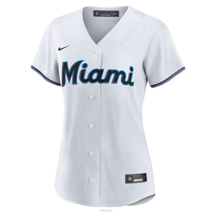 Biała replika domowej koszulki Nike Marlins Miami Marlins kobiety 0J02V807 MLB Jerseys