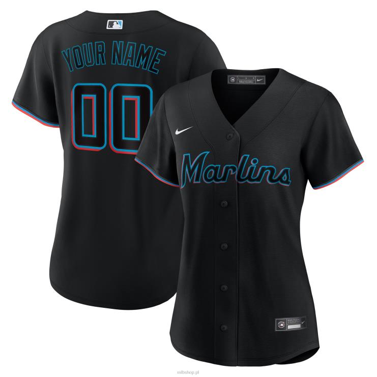 miami marlins nike czarna alternatywna replika niestandardowej koszulki kobiety 0J02V1301 MLB Jerseys