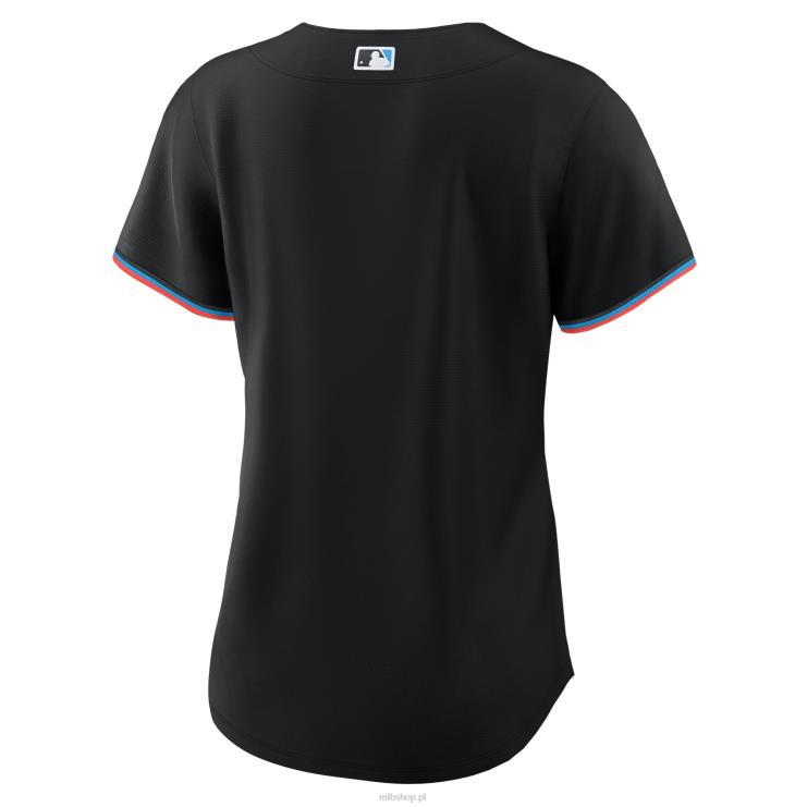 miami marlins nike czarna replika alternatywnej koszulki drużyny kobiety 0J02V795 MLB Jerseys