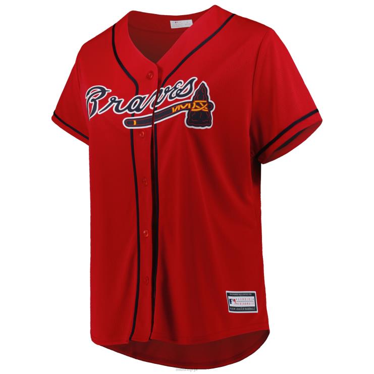 Atlanta Braves, matowa olson, czerwona replika koszulki gracza w dużych rozmiarach kobiety 0J02V715 MLB Jerseys