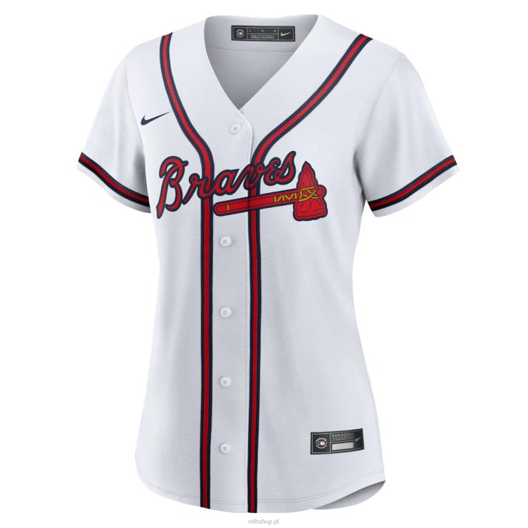 atlanta odważny ronald acuna jr. biała replika domowej koszulki gracza nike kobiety 0J02V489 MLB Jerseys