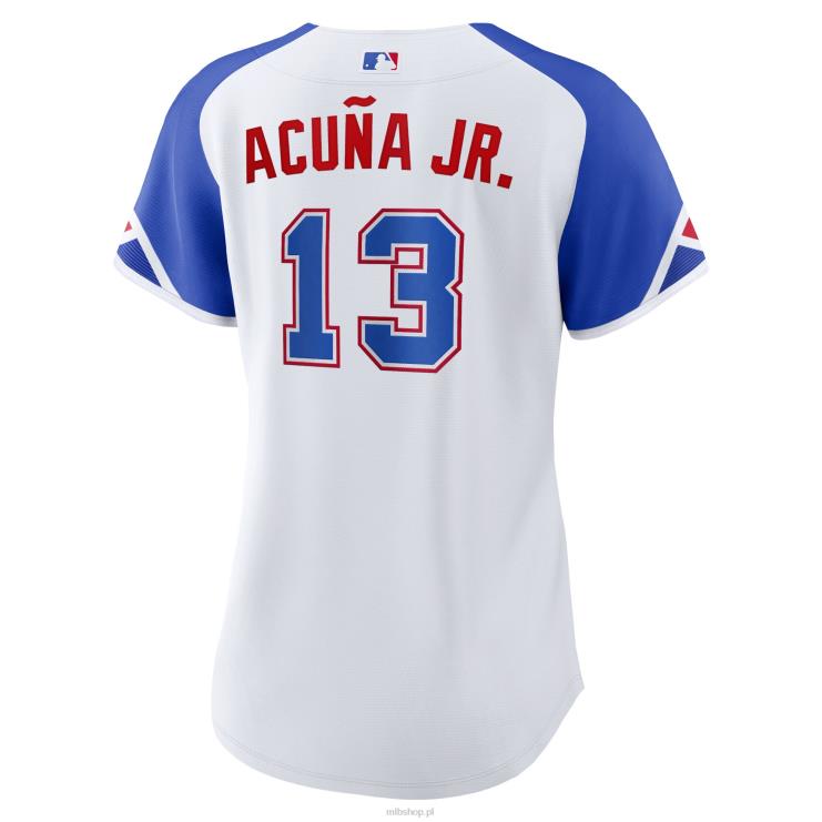 atlanta odważny ronald acuna jr. biała replika koszulki gracza nike 2023 city connect kobiety 0J02V276 MLB Jerseys